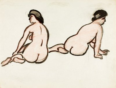 Group of Two Female Nudes by Carl Newman
