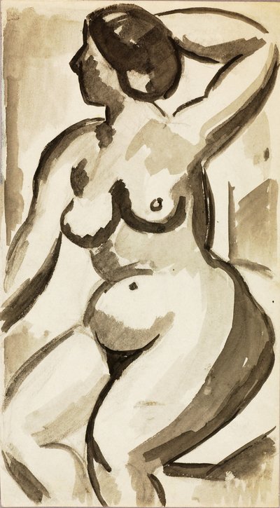 Seated Female Nude by Carl Newman