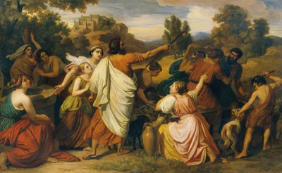 Moses Protects the Daughters of Reuel by Carl Rahl
