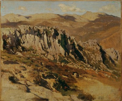 Rocky Landscape near Olevano by Carl Schuch