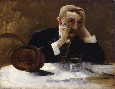 Late Self-Portrait by Carl Schuch