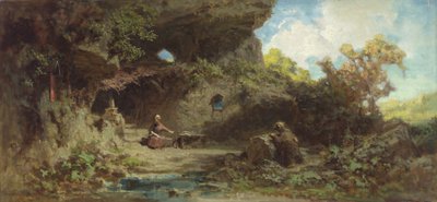 A Hermit in the Mountains by Carl Spitzweg