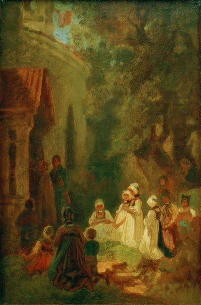 Devotion in Front of the Forest Chapel by Carl Spitzweg