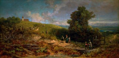 On the Church Path by Carl Spitzweg