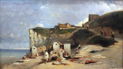 Bathing Women at the Sea near Dieppe by Carl Spitzweg