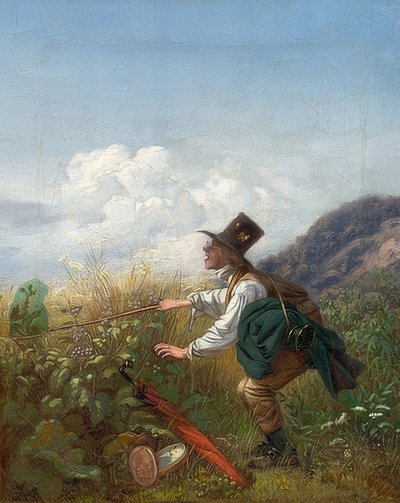 The Butterfly Catcher (Botanist) by Carl Spitzweg