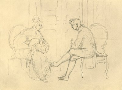 Ernste Frage by Carl Spitzweg