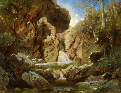 Rock Basin with Wild Water by Carl Spitzweg