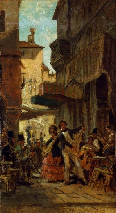 Italian Street Singers by Carl Spitzweg