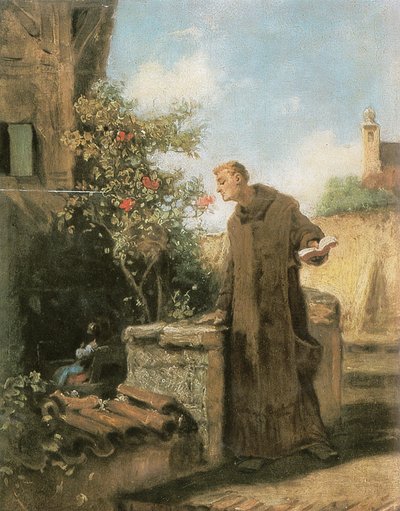 Monk Smelling a Rose by Carl Spitzweg