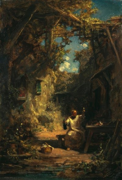 Monk at the Wine Tasting by Carl Spitzweg