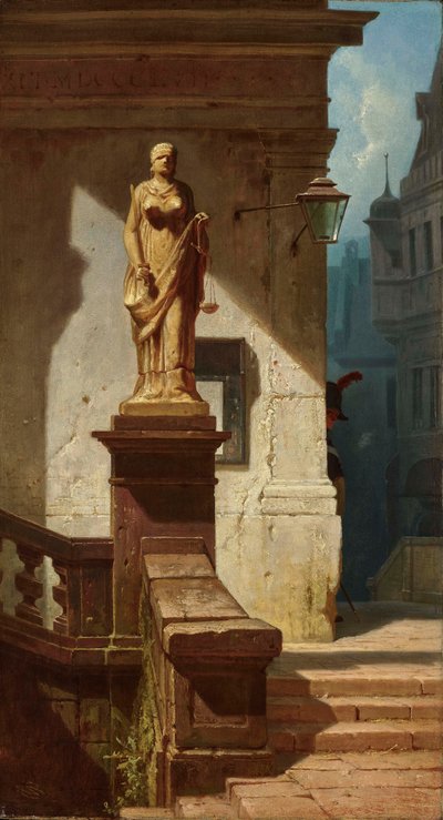 The Eye of the Law Justitia by Carl Spitzweg