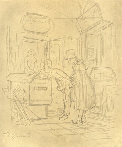 Zollvisitation I, Mid-Late 19th Century, c1924 by Carl Spitzweg