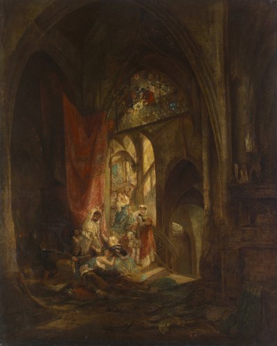 Scene on the Castle Stairs by Carl Theodor von Piloty