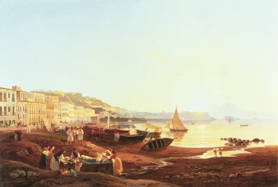 Mergellina Harbour by Carl Wilhelm Goetzloff