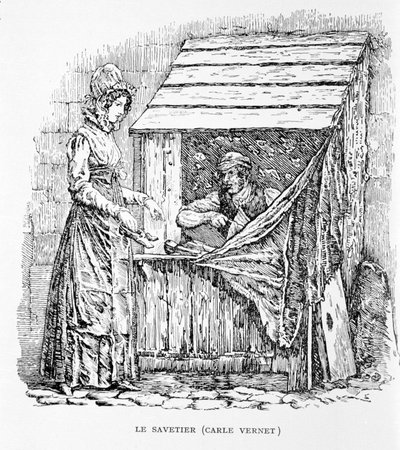 The Savetier. Carle Vernet Engraving by Carle Vernet