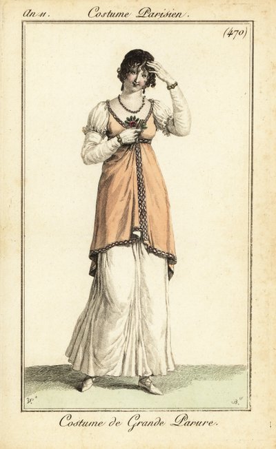 Woman in very formal costume, Paris by Carle Vernet
