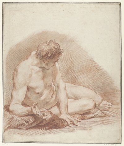 Study of a Reclining Nude Man by Carle van Loo