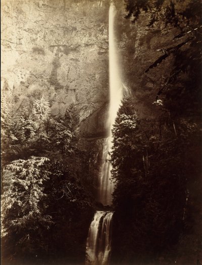 Multnomah Falls Cascade, Columbia River by Carleton Emmons Watkins