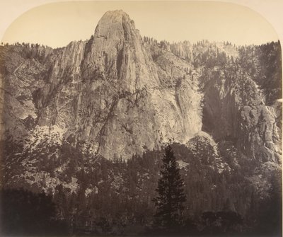 Sentinel. Front View: 3270 Feet., 1861 by Carleton Emmons Watkins