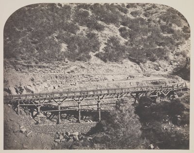 Railroad Bridge, Cape Horn, Mariposa County by Carleton Watkins