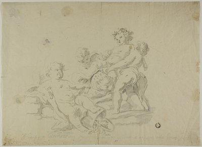 Putti Bacchanal by Carlo Amalfi