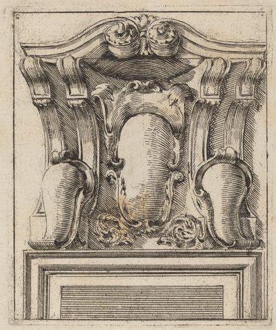 Architectural Motif with Three Shields by Carlo Antonio Buffagnotti