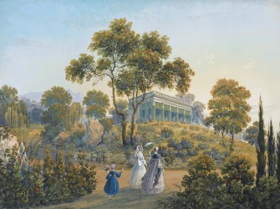 View of Miskhor, c. 1842 by Carlo Bossoli