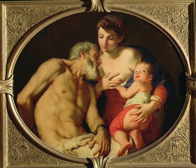 Roman Charity (Cimon and Pero), c.1690-1700 by Carlo Cignani