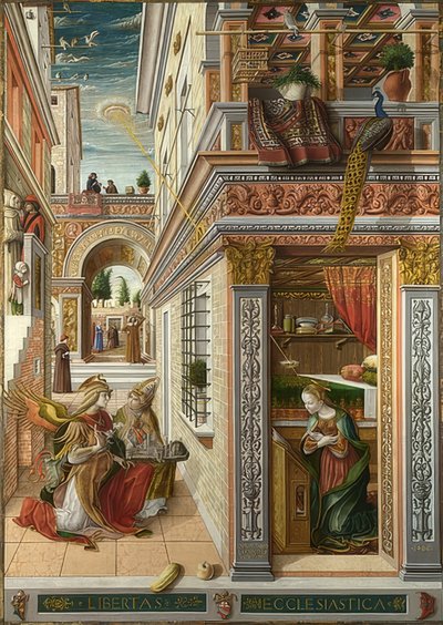 The Annunciation with Saint Emidius by Carlo Crivelli