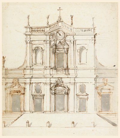 Façade with the Albani Arms by Carlo Marchionni