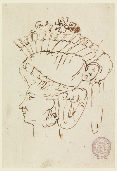 Head of a Woman Wearing a Hat by Carlo Marchionni