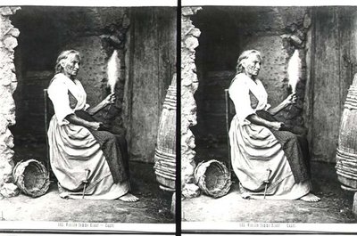Old Woman Spinning, Capri, c.1865 by Carlo Naya