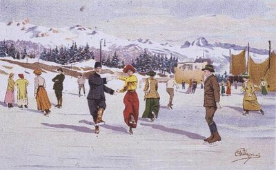 Skaters on the Ice Rink by Carlo Pellegrini