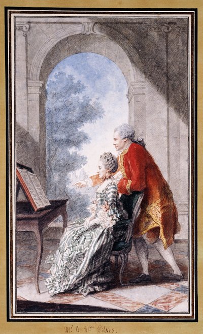 John Wilkes and Miss Gertrude Carmontelle by Carmontelle