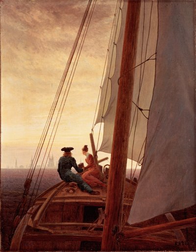 On the Sailboat by Caspar David Friedrich