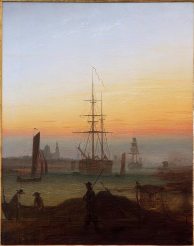 Greifswald Harbor by Caspar David Friedrich