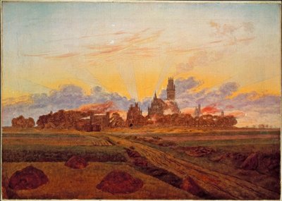 Sunrise at Neubrandenburg by Caspar David Friedrich