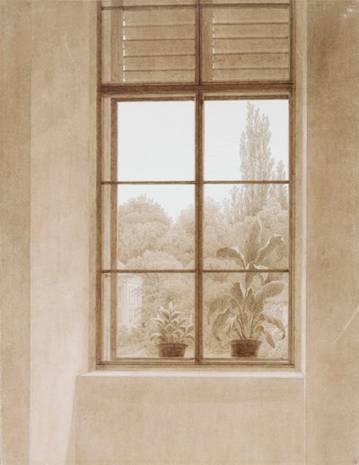 Window Looking over the Park by Caspar David Friedrich