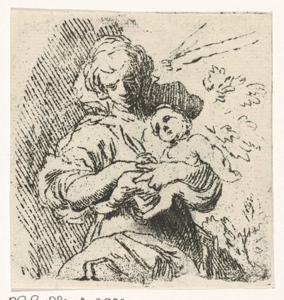 Woman with Child in Her Arms by Caspar Jacobsz. Philips