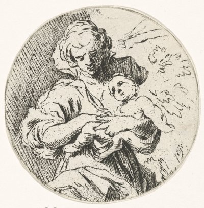 Woman with Child in Arms by Caspar Jacobsz. Philips