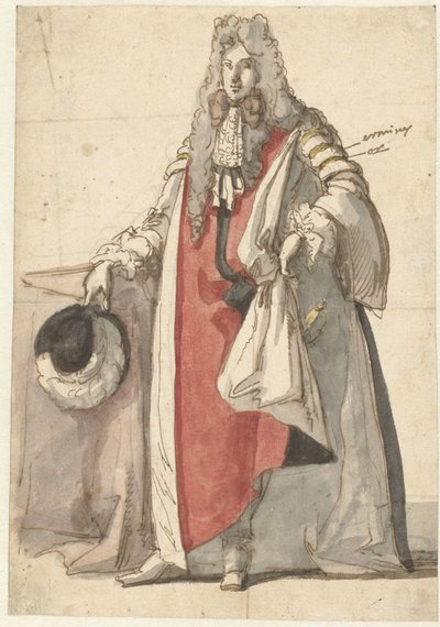 Portrait of William III in State Robes by Caspar Netscher