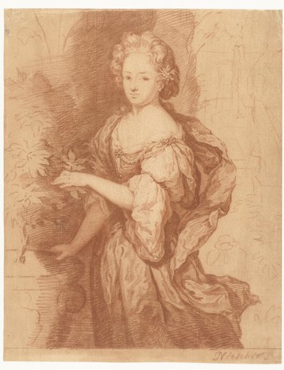 Portrait of a Noble Lady by Caspar Netscher