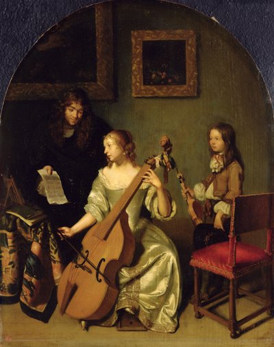 The Bassviol Player by Caspar Netscher