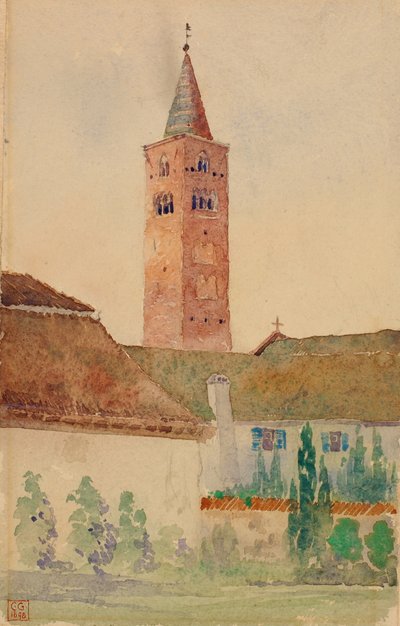 Church Tower, Italy, 1898 by Cass Gilbert