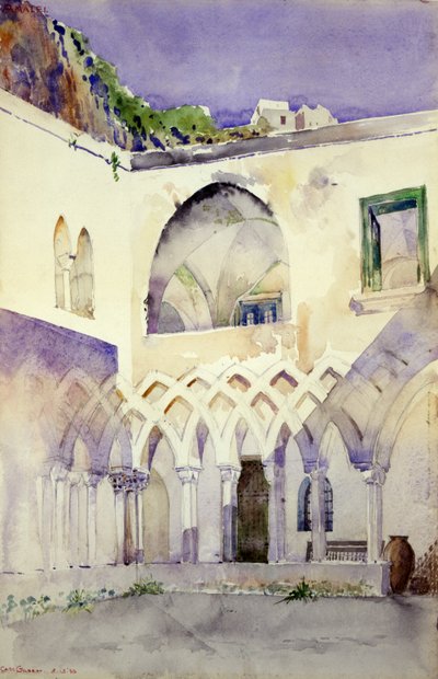 Courtyard, Capucine Monastery, Amalfi, 1898 by Cass Gilbert
