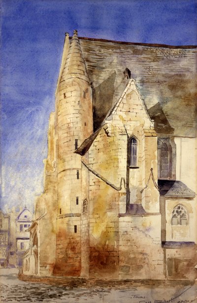 Old Church, Tours, France, 1880 by Cass Gilbert