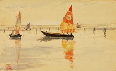 Sailboats Venice, 1898 by Cass Gilbert