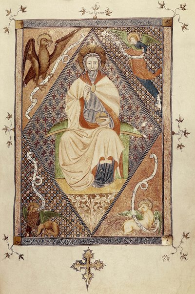 Christ in majesty (in glory) (miniature) by Catalan School