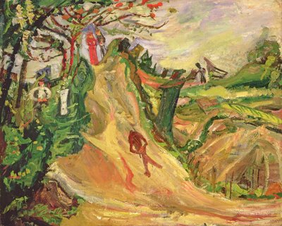 Hill with a Man on the Road by Chaim Soutine